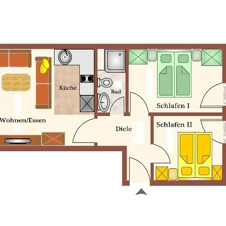 דירה Haus Robbenplate Whg 12 Seesicht *